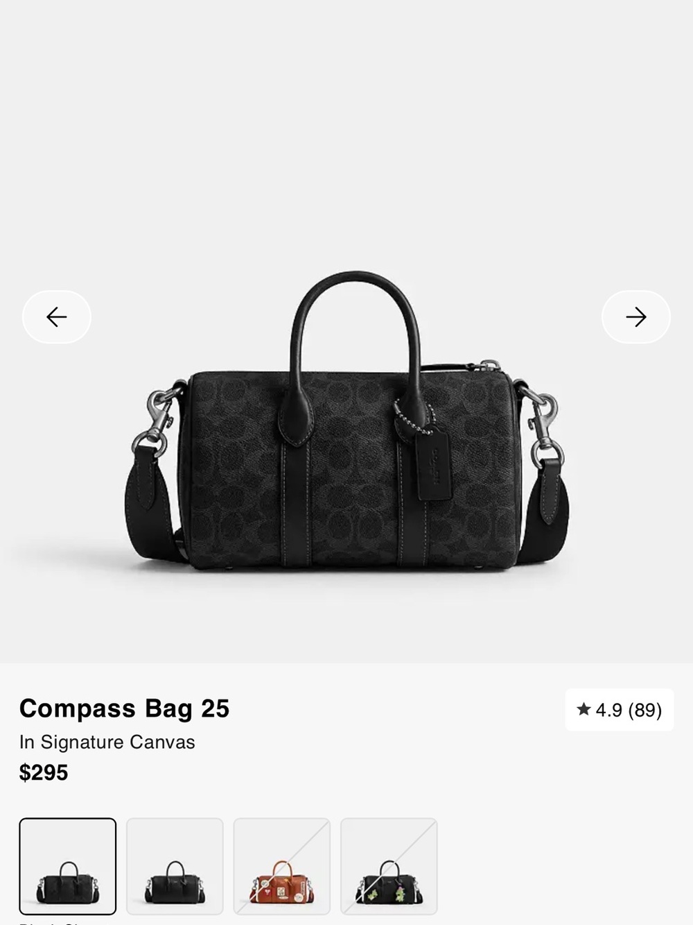 Coach Compass Bag 25-Signature Canvas - Picture 6 of 7